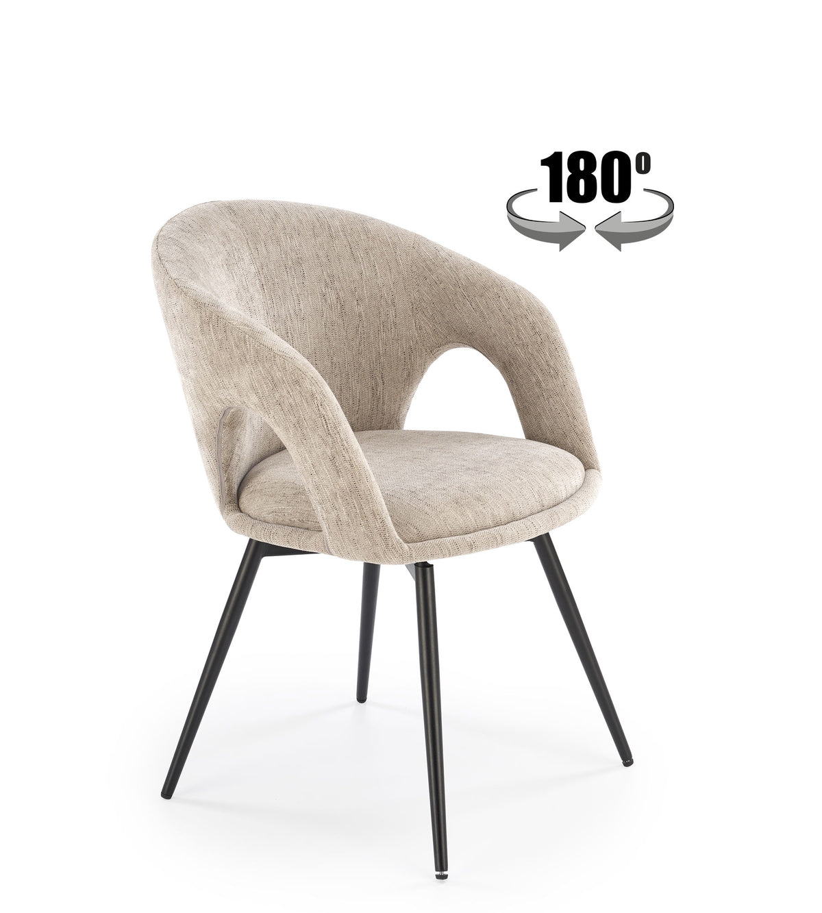 Трапезен стол К-550 бежово/черно